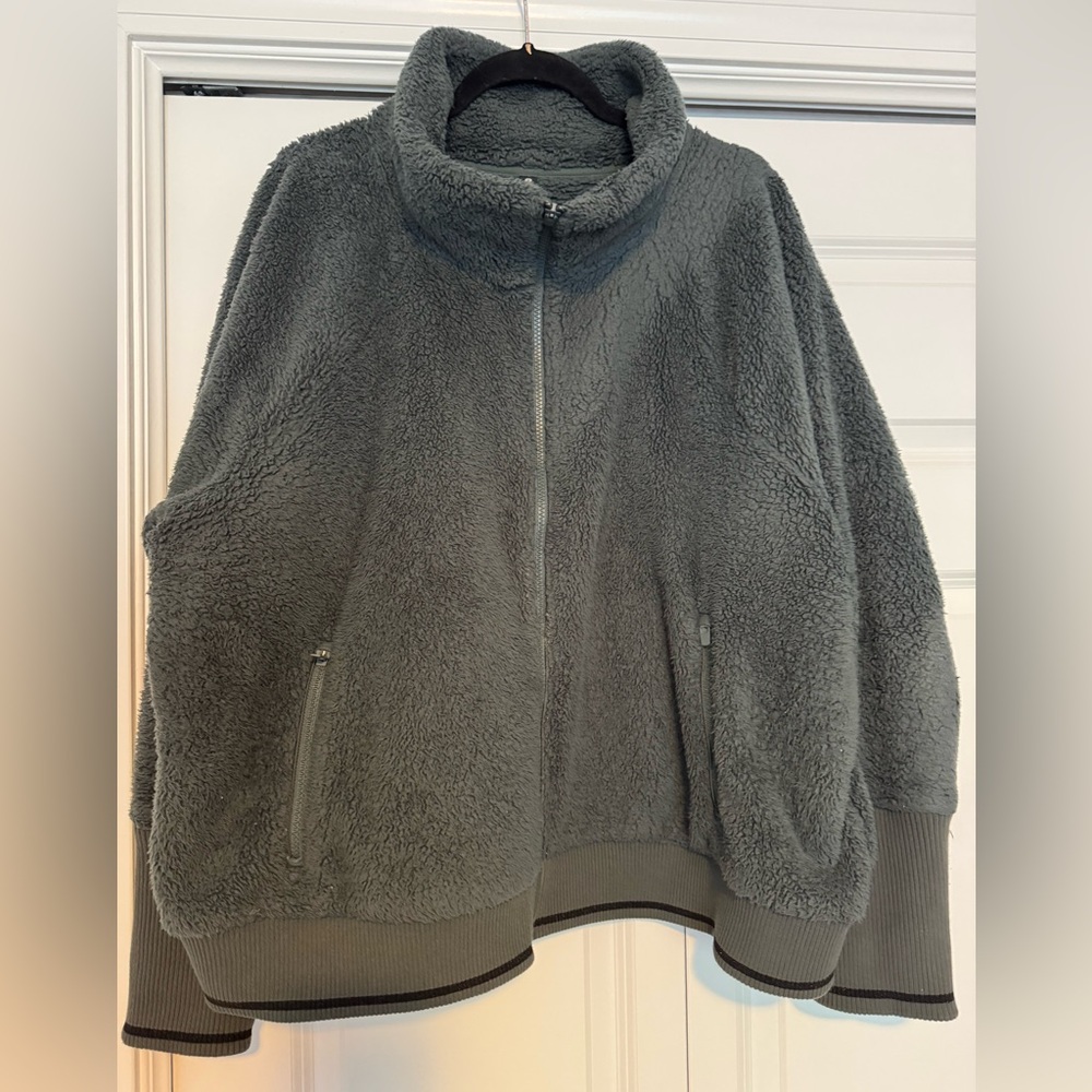 Athleta Forest Green Fleece Jacket